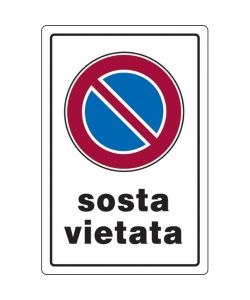 Cartello Sosta Vietata 30 x 20 cm