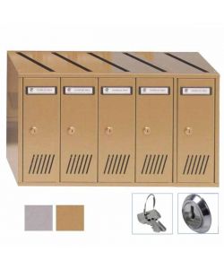 Casellario Verticale a 5 posti in Acciaio Silver 31-705 Silmec