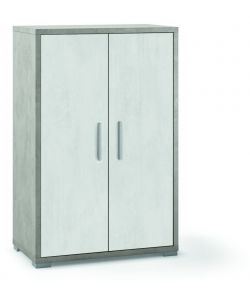 Mobile 2 ante in kit Doubl 110 x 71 x 41 cm Cemento - Ossido Bianco
