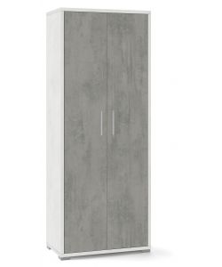 Sarmog Mobile Multiuso Doubl in Ossido Bianco e Cemento - 182x71 cm