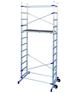 Facal Trabattello in Alluminio Pinna-Clic - Doppia Alzata, Stabilizzatore, 150 kg