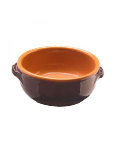 Coli Ciotola in Terracotta con Manici - Marrone - 14cm