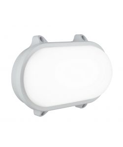 Plafoniera Shelly led ovale bianca da esterno 14,5 x 21,5 cm