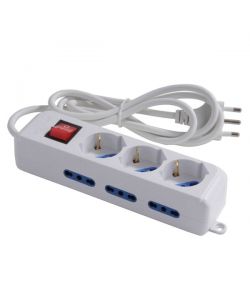 Multipresa 6 prese 2P+T laterali e 3 Schuko superiori Syntesy 00336