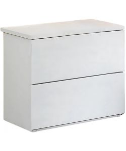 MCS Mobili Comodino Easy Bianco - Elegante per Camera da Letto - 47x37x46 cm