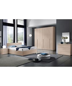 Mcs Mobili Comodino Easy Olmo - 2 Cassetti Push-Pull - 47x37x46 cm