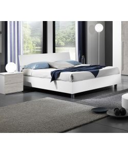 MCS Mobili Letto Matrimoniale Easy Bianco 203x170x85 cm