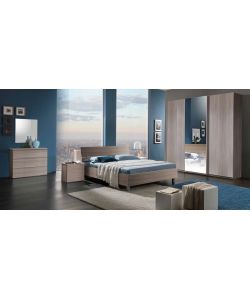 MCS Mobili Letto Matrimoniale Easy in Olmo - 203x170 cm