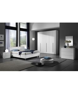 Mcs Mobili Armadio Easy 6 Ante Bianco Frassinato - 244x53x244 cm