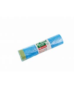10 Sacchi per la spazzatura azzurri con maniglia 72x110 cm