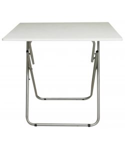 Tavolino pieghevole 80 x 60 x 72 h cm bianco