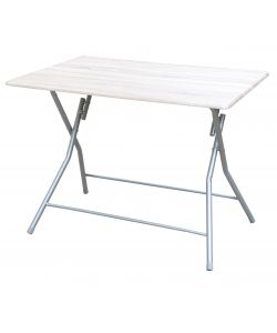 Domo Mea - Tavolo Pieghevole 70 x 100 cm in Metallo e MDF Canadian