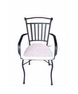 Poltroncina Impilabile Siena in Ferro Battuto - Marrone - 53x50x90 cm