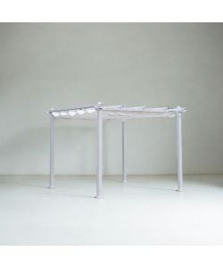 Domo Mea Pergola da Giardino in Alluminio Bianco 3x3 m - Facile Montaggio