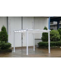 Domo Mea Pergola da Giardino in Alluminio Bianco 3x3 m - Facile Montaggio