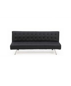 Domo Mea Divano Letto Clic Clac PVC Nero - 180x80x77 cm - Trasformabile