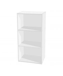 Libreria 3 ripiani bianca - 40 x 29 x 80 cm per ufficio o salotto