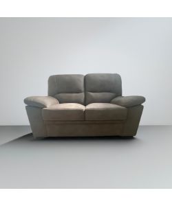 	Divano Due Posti Jupiter Beige in Nabuk 158x90x86 cm con Piedini