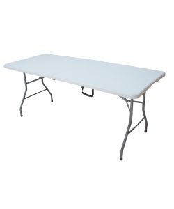 Tavolo pieghevole bianco 182 x 74 x 74 h cm