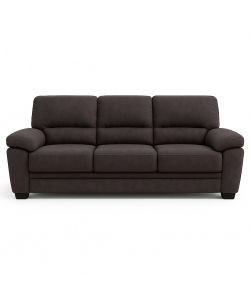Divano 3 Posti Jupiter Brown in Nabuk 206x90x86 cm Elegante e Confortevole