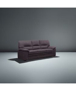 Divano 3 Posti Jupiter Brown in Nabuk 206x90x86 cm Elegante e Confortevole