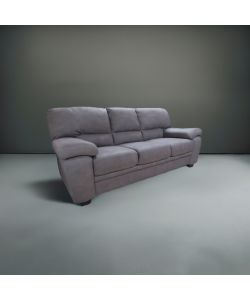 Divano 3 Posti Jupiter Beige in Nabuk 206x90x86h cm - Comfort Moderno