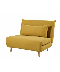 Domo Mea Poltrona Letto Gialla Design Scandinavo - Tessuto Moderno 76x80x74 cm