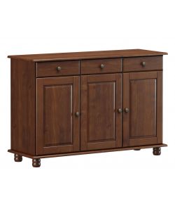 Domo Mea Credenza Classica Ciliegio - 3 Ante e Cassetti 128x43x86 cm