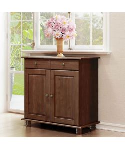 Domo Mea Credenza Ciliegio con 2 Ante e Cassetti - 88x43x86 cm