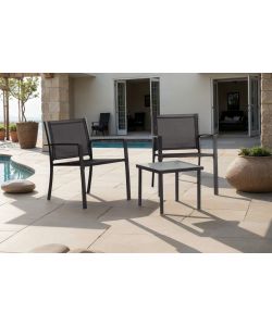 Domo Mea Set Patio Salotto da esterno Antracite 2 sedie 1 tavolo