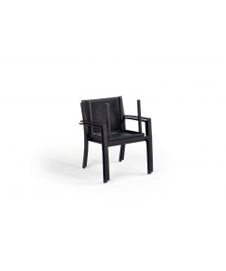 Domo Mea Set Patio Salotto da esterno Antracite 2 sedie 1 tavolo
