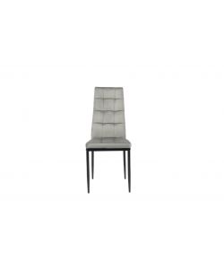 Domo Mea Sedia Sassonia in Velluto Antracite - Design Moderno 42x49x97 cm