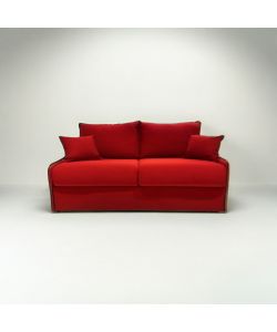 Divano Letto Puglia 3 Posti Rosso - 174x103x100cm - Design Moderno e Confortevole