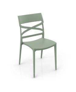 Domo mea Sedia Flow Menta in Polipropilene - Design Ergonomico e Resistente - 45x54x85 cm