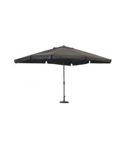 Domo Mea Ombrellone Palo Centrale 3x4m Alluminio Grigio - Elegante e Resistente - Telo Antivento in Poliestere