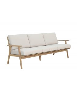 Divano Eloise 3 posti in acacia con cuscini