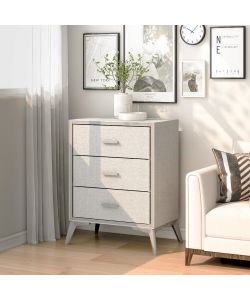 Domo Mea Cassettiera 3 Cassetti Grigio Chiaro - Design Moderno e Pratico
