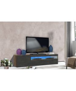 Web Furniture Porta TV Daiquiri in Acero Pereira e Ardesia - Design Italiano