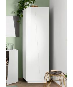 Web Furniture Armadio Vega Bianco Lucido - Salvaspazio Moderno 2 Ante