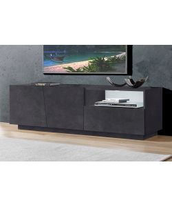 Porta TV VEGA moderno 2 ante battente 1 cassetto 150  ardesia