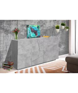 Web Furniture Credenza Ping Moderna in Cemento Bronx - 140 cm