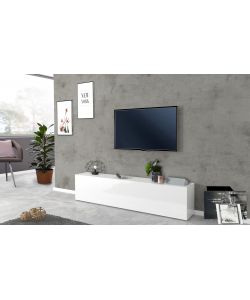 Porta Tv Moderno 1 Anta A Ribalta Maruska Bianco Lucido