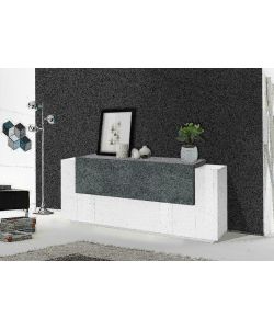 Web Furniture Credenza New Corona Bianco Ardesia - 200x45 cm Ideale per Living