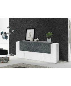 Web Furniture Credenza New Corona Bianco Ardesia - 200x45 cm Ideale per Living