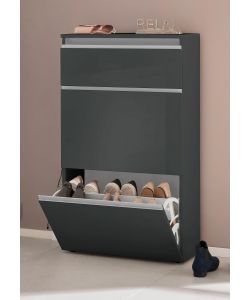 Web Furniture Scarpiera Magic Antracite Lucido - Design Italiano 60cm