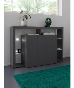 Credenza Essential Highboard 3 Ante 150 Antracite Opaco