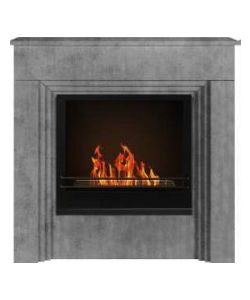 Camino a bioetanolo da terra BELLINI in legno effetto Cemento Made in Italy L96 x P35 x H96