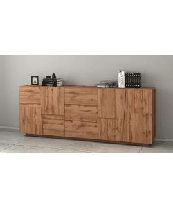 Web Furniture Credenza Pongo Sideboard 220 Rovere Wotan - 220x44x86 cm - Arredo moderno