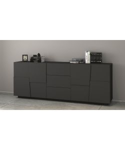 Web Furniture Credenza Pongo Sideboard 220 Antracite Opaco 220x44x86 cm