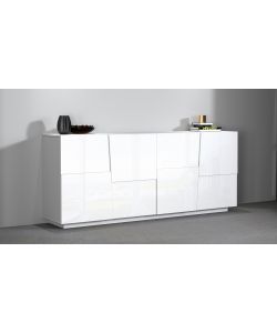 Web Furniture Madia Pongo Sideboard 200 Bianco Laccato - 200x44x86 cm